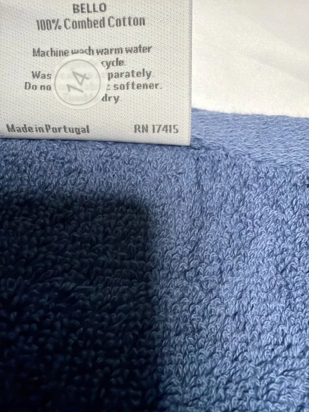 NWT SFERRA Bello Bath Towel Navy Size 30x60